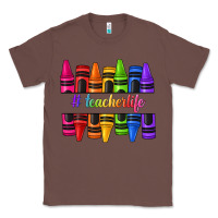Chestnut teacher life crayons Classic Tee - texasbilliewilder