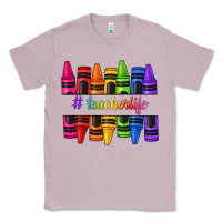 Lilac teacher life crayons Classic Tee - texasbilliewilder