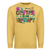 Antique Gold crafting is my therapy Premium Sweatshirt - AdoDesignShop