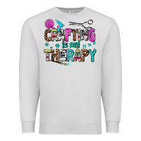 Dove Grey crafting is my therapy Premium Sweatshirt - AdoDesignShop