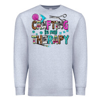 Heather Grey crafting is my therapy Premium Sweatshirt - AdoDesignShop