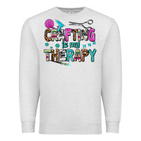 Oatmeal Heather crafting is my therapy Premium Sweatshirt - AdoDesignShop