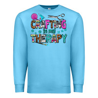 Ocean Blue crafting is my therapy Premium Sweatshirt - AdoDesignShop