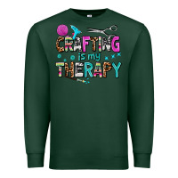 Sports Green crafting is my therapy Premium Sweatshirt - AdoDesignShop