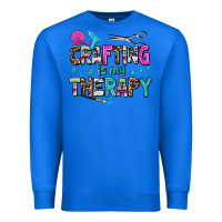 True Royal crafting is my therapy Premium Sweatshirt - AdoDesignShop