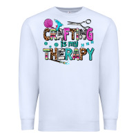 White crafting is my therapy Premium Sweatshirt - AdoDesignShop