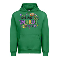 Emerald thick thighs mardi gras Urban Hoodie - MaliasSmallBusiness