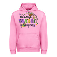 Fuchsia Pink thick thighs mardi gras Urban Hoodie - MaliasSmallBusiness