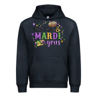 Navy thick thighs mardi gras Urban Hoodie - MaliasSmallBusiness