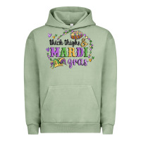 Pigment Oil Green thick thighs mardi gras Urban Hoodie - MaliasSmallBusiness