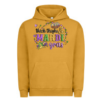 Pigment Peanut Butter thick thighs mardi gras Urban Hoodie - MaliasSmallBusiness