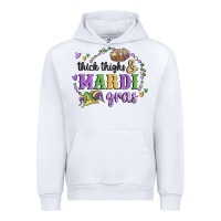 White thick thighs mardi gras Urban Hoodie - MaliasSmallBusiness