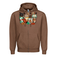 Chestnut dog coffee cups Zipper Hoodie - Zillion Design Studio
