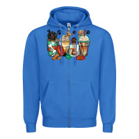 True Royal dog coffee cups Zipper Hoodie - Zillion Design Studio