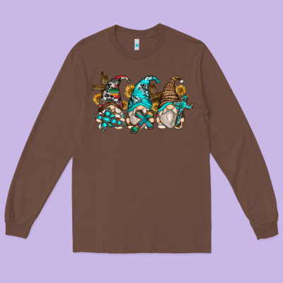 Western Cross Gnomes Long Sleeve Tee Designed By Zillion Design Studio