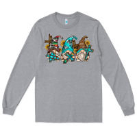 Heather Grey western cross gnomes Long Sleeve Tee - Zillion Design Studio