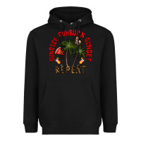 Black sunrise sunburn sunnset repeat Heavyweight Hoodie - CowhideDigitalArt