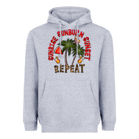 Heather Grey sunrise sunburn sunnset repeat Heavyweight Hoodie - CowhideDigitalArt
