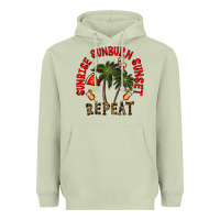 Matcha sunrise sunburn sunnset repeat Heavyweight Hoodie - CowhideDigitalArt