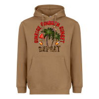 Toasted Coconut sunrise sunburn sunnset repeat Heavyweight Hoodie - CowhideDigitalArt