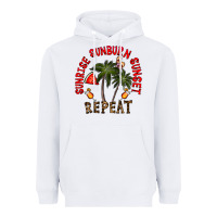 White sunrise sunburn sunnset repeat Heavyweight Hoodie - CowhideDigitalArt