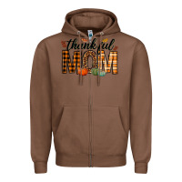 Chestnut thankful mom Zipper Hoodie - texasbilliewilder