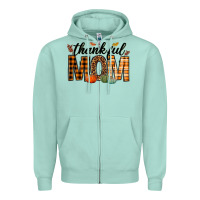 Seafoam thankful mom Zipper Hoodie - texasbilliewilder