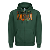 Sports Green thankful mom Zipper Hoodie - texasbilliewilder
