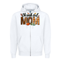 White thankful mom Zipper Hoodie - texasbilliewilder