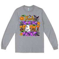 Heather Grey thick thighs spooky vibes Long Sleeve Tee - AdoDesignShop