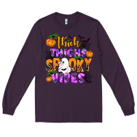 Plum thick thighs spooky vibes Long Sleeve Tee - AdoDesignShop
