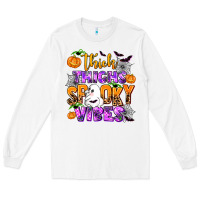 White thick thighs spooky vibes Long Sleeve Tee - AdoDesignShop