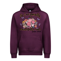 Mauve Wine for i am fearfully and wonderfully made Urban Hoodie - MaliasSmallBusiness
