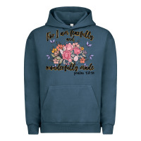 Pigment Midnight Navy for i am fearfully and wonderfully made Urban Hoodie - MaliasSmallBusiness