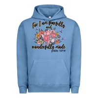 Pigment Pebble Blue for i am fearfully and wonderfully made Urban Hoodie - MaliasSmallBusiness