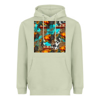 Matcha western sunset bison and sunflowers seamless pattern Heavyweight Hoodie - HRA Design Shop