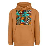 Meerkat western sunset bison and sunflowers seamless pattern Heavyweight Hoodie - HRA Design Shop