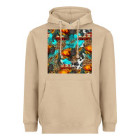 Mushroom western sunset bison and sunflowers seamless pattern Heavyweight Hoodie - HRA Design Shop