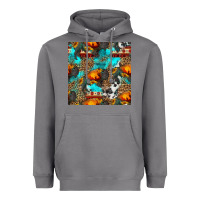 Storm western sunset bison and sunflowers seamless pattern Heavyweight Hoodie - HRA Design Shop