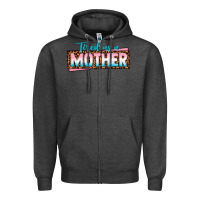 Charcoal Heather tired as a mother Zipper Hoodie - texasbilliewilder