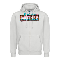 Dove Grey tired as a mother Zipper Hoodie - texasbilliewilder