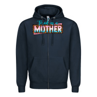 Navy tired as a mother Zipper Hoodie - texasbilliewilder