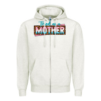 Oatmeal Heather tired as a mother Zipper Hoodie - texasbilliewilder