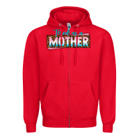Red tired as a mother Zipper Hoodie - texasbilliewilder