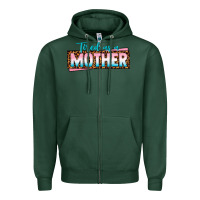 Sports Green tired as a mother Zipper Hoodie - texasbilliewilder