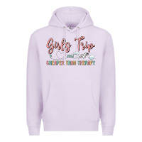 Lilac girls trip cheaper than therapy Premium Hoodie - MaliasSmallBusiness
