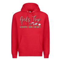 Red girls trip cheaper than therapy Premium Hoodie - MaliasSmallBusiness