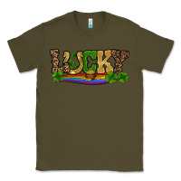Army Green st patricks shamrock gold with rainbow Classic Tee - RanaPortraitStore