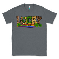 Charcoal Heather st patricks shamrock gold with rainbow Classic Tee - RanaPortraitStore
