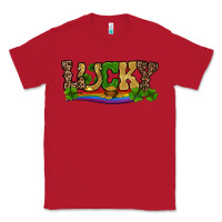 Red st patricks shamrock gold with rainbow Classic Tee - RanaPortraitStore